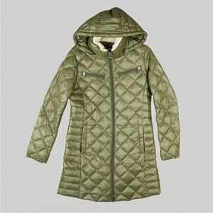 Lauren Ralph Lauren Gray Duck Down Parka Puffer Jacket Womens S Green Packable